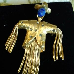 Vintage scarecrow broach,  collectable